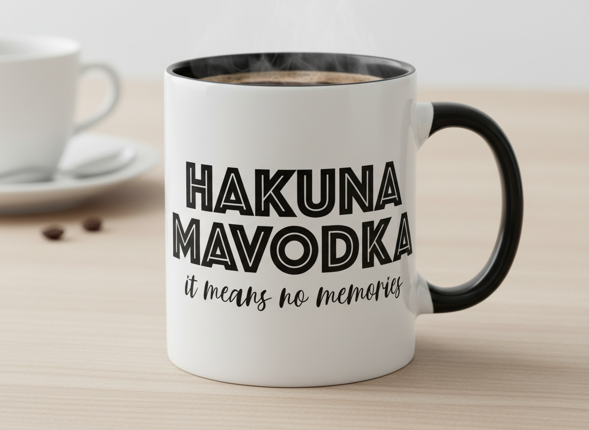 Hakuna Mavodka SVG-Cricut, Silhouette, Sublimation Cut File Canada-Funny Drinking Quote Design (Digital Download)