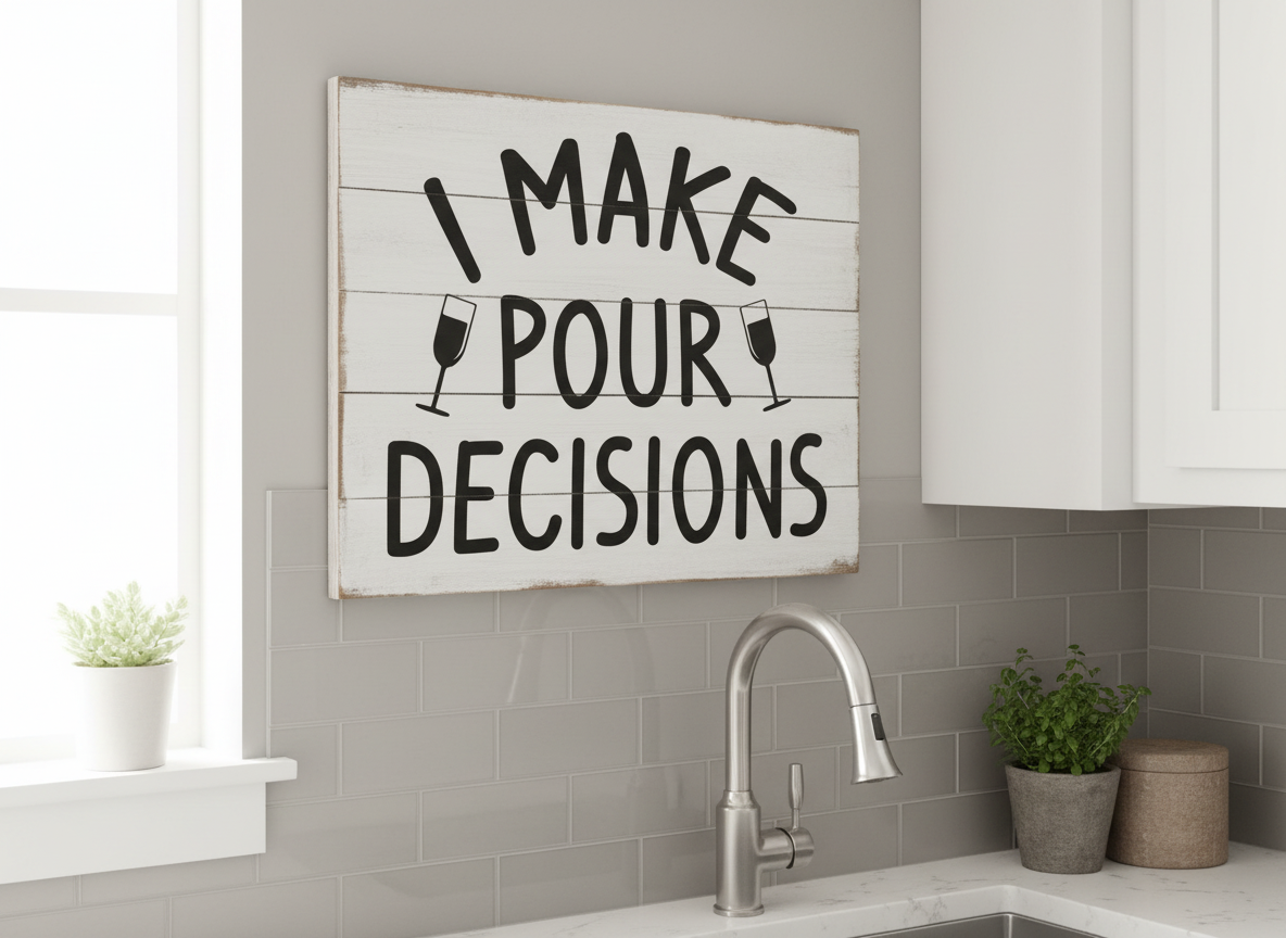 I Make Pour Decisions Wine Quote SVG-Cricut, Silhouette, Sublimation Cut File Canada-Funny Gift (Digital Download)