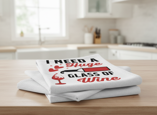 Funny Wine Quote SVG-Cricut, Silhouette, Sublimation Cut File Canada-I Need a Huge Glass (Digital Download)