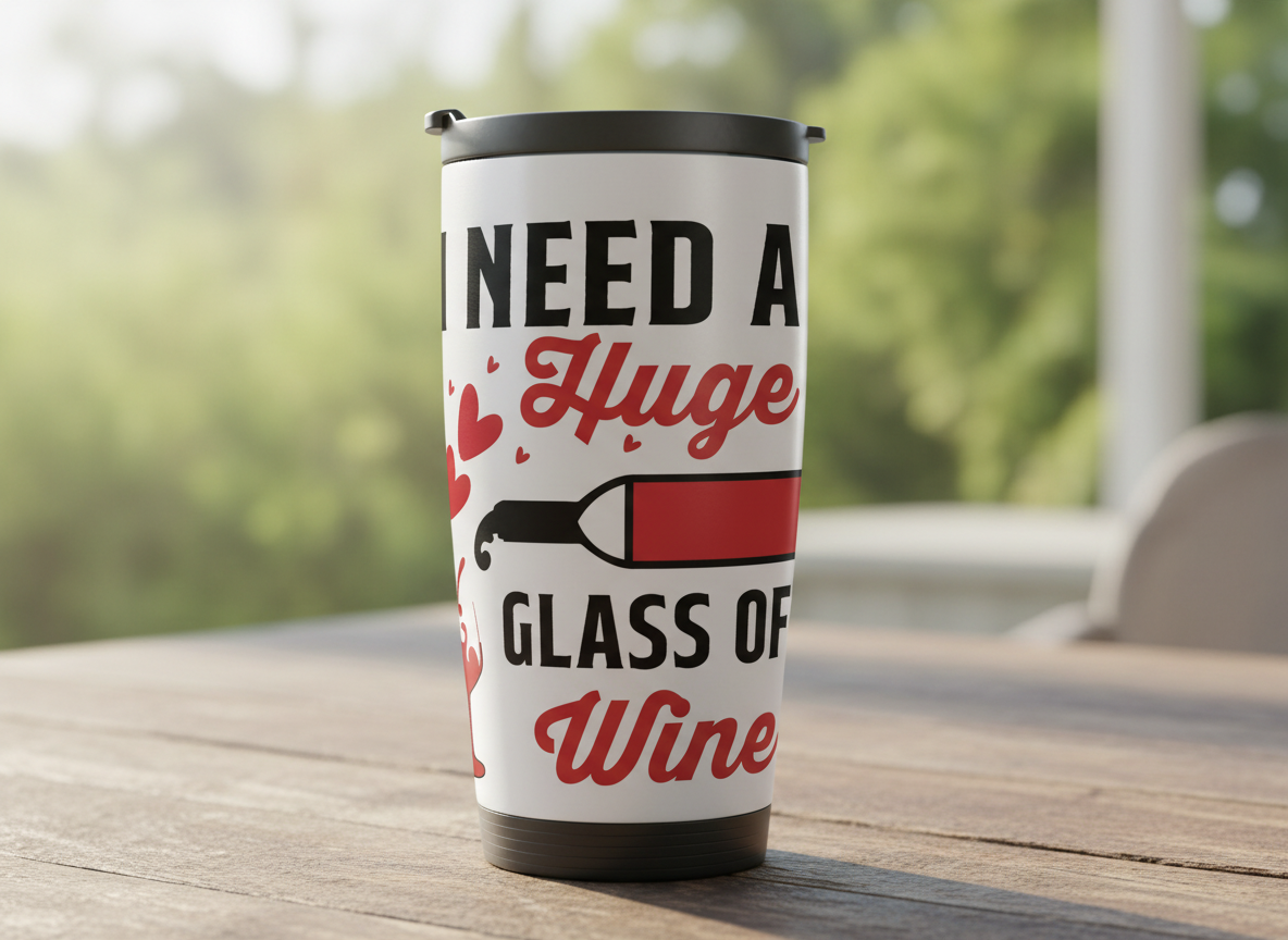 Funny Wine Quote SVG-Cricut, Silhouette, Sublimation Cut File Canada-I Need a Huge Glass of Wine (Digital Download)