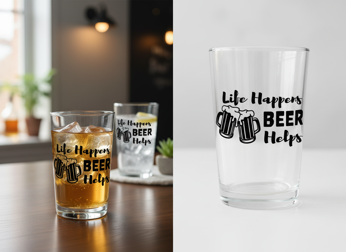 Life Happens, Beer Helps SVG-Cricut, Silhouette, Sublimation Cut File Canada-Funny Beer Quote (Instant Download)