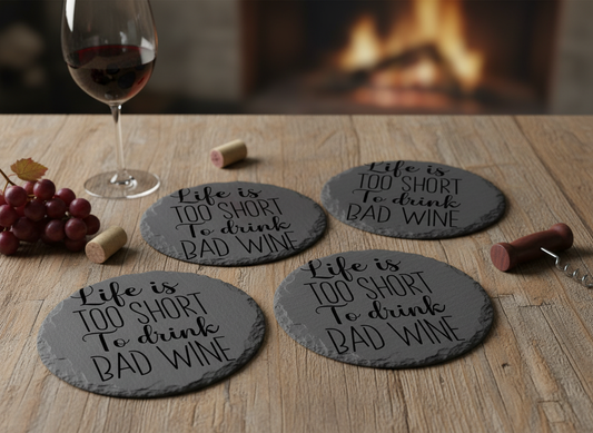 Life Is Too Short To Drink Bad Wine SVG-Cricut, Silhouette, Sublimation Cut File Canada-Funny Wine Quote Design-Instant Download