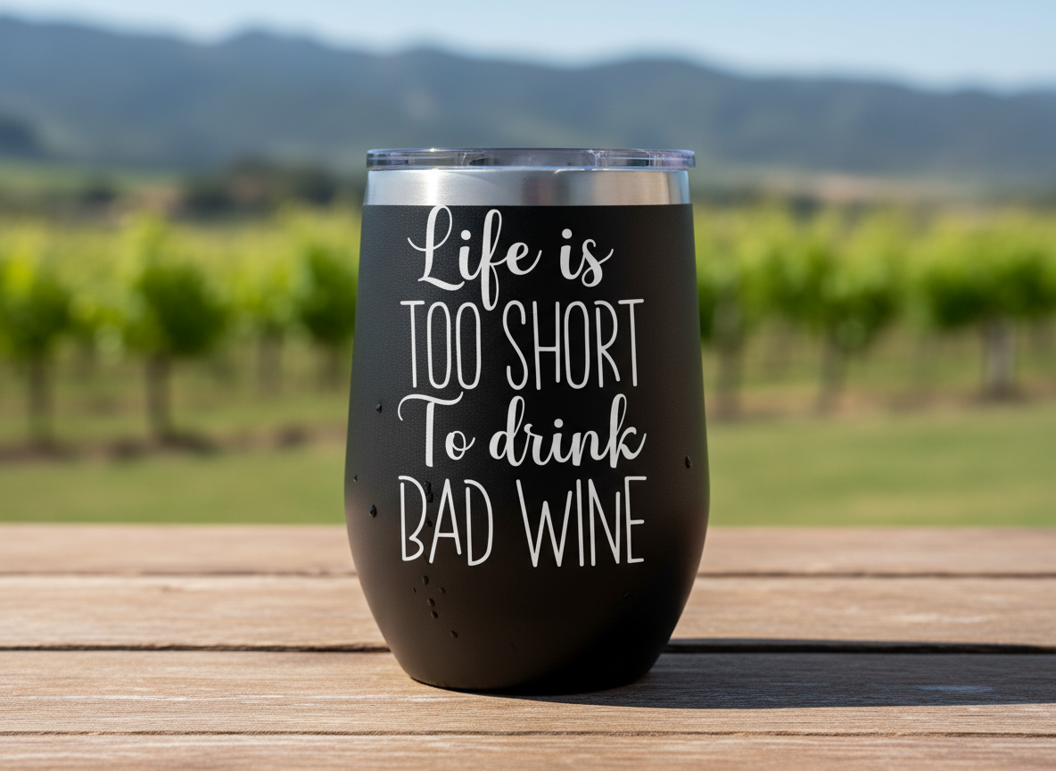 Life Is Too Short To Drink Bad Wine SVG-Cricut, Silhouette, Sublimation Cut File Canada-Funny Wine Quote Design-Instant Download