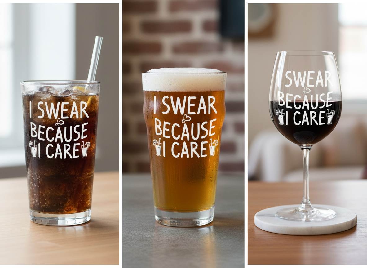 I Swear Because I Care SVG-Cricut, Silhouette, Sublimation Cut File Canada-Funny Quote Graphic (Digital Download)