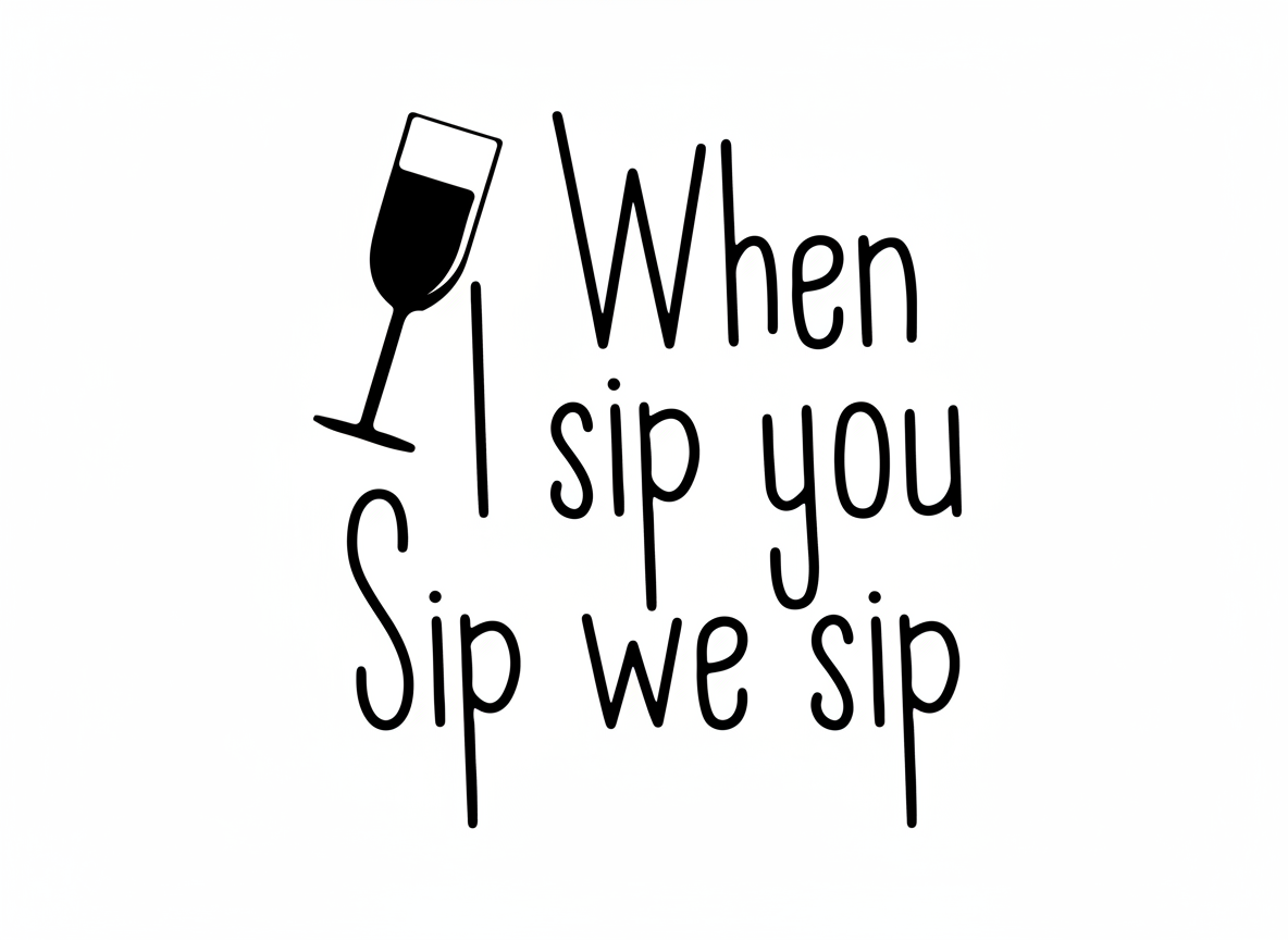 When I Sip You Sip We Sip svg-Cricut, Silhouette, Sublimation Cut File Canada-Funny Wine Graphic Cut File (digital download)