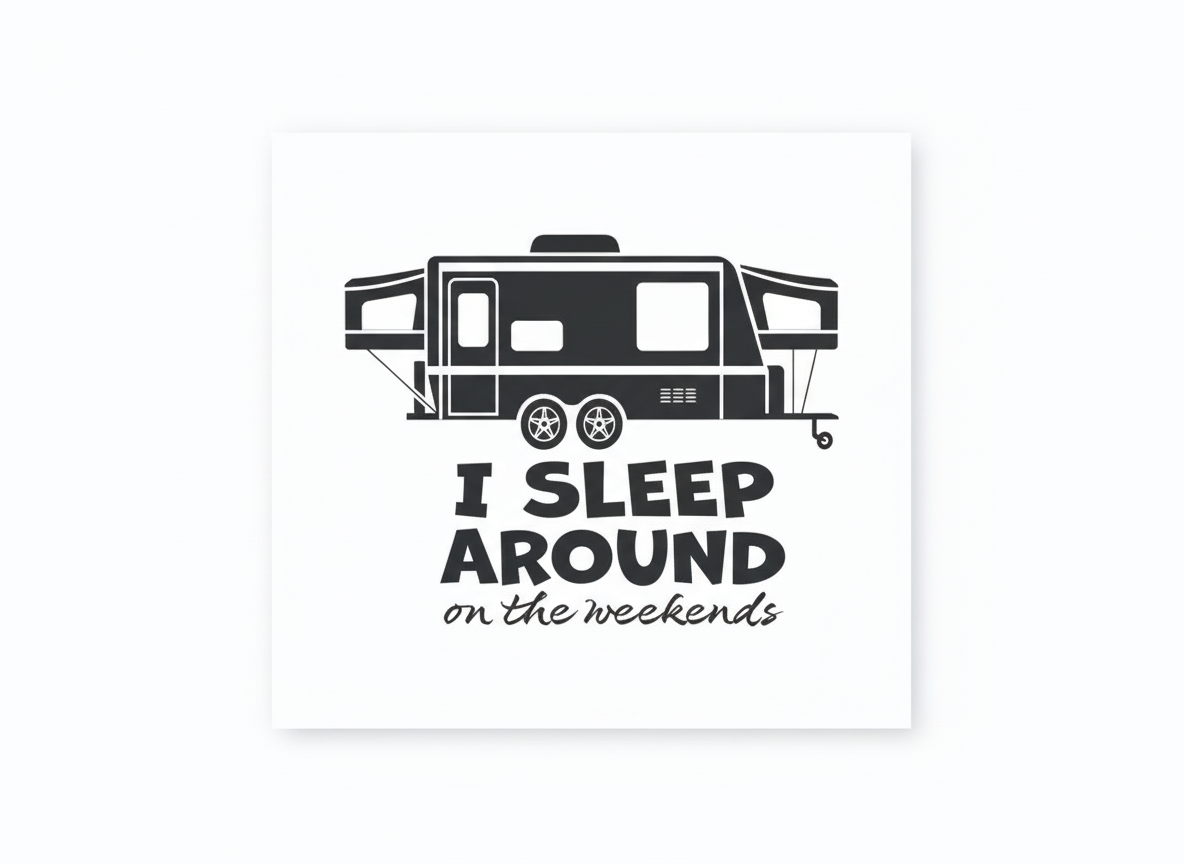 I Sleep Around SVG-Cricut, Silhouette, Sublimation Cut File Canada-Funny Quote Design-Instant Download
