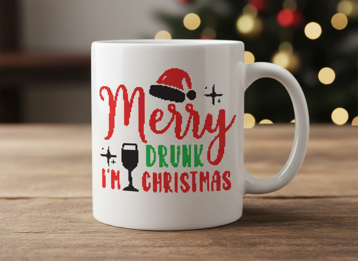 Funny Christmas Alcohol Quote-Holiday SVG-Cricut, Silhouette, Sublimation Cut File Canada (Digital Download)