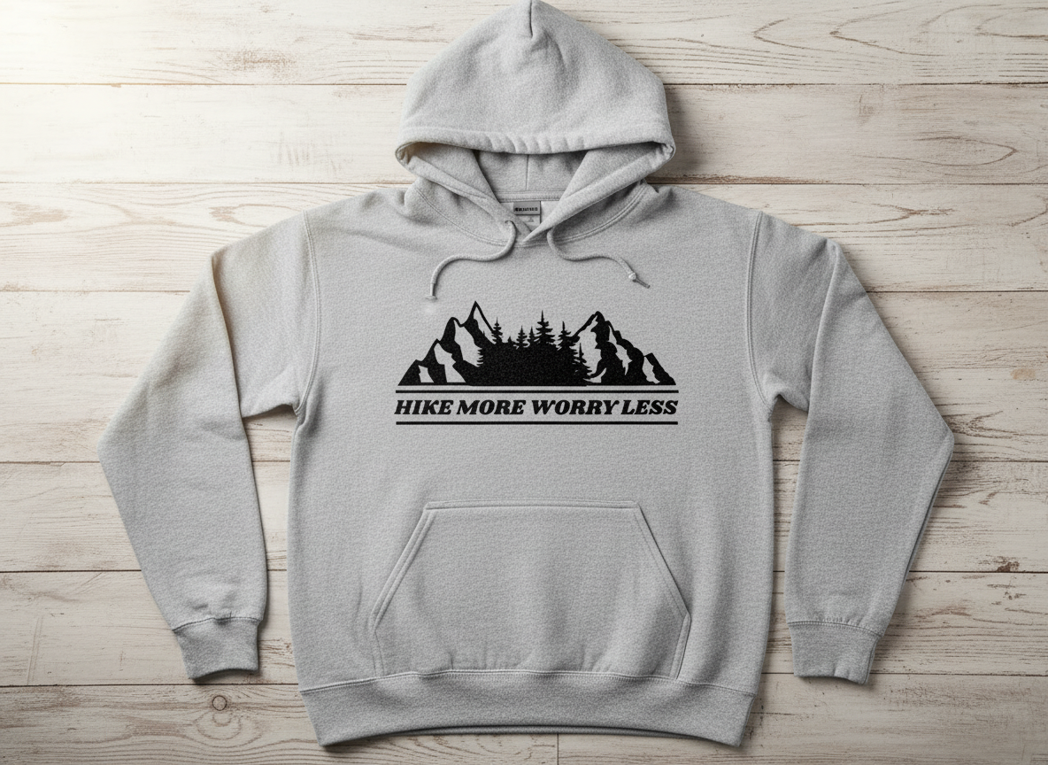 Hike More Worry Less SVG-Cricut, Silhouette, Sublimation Cut File Canada-Mountain Adventure Cut File (Digital Download)