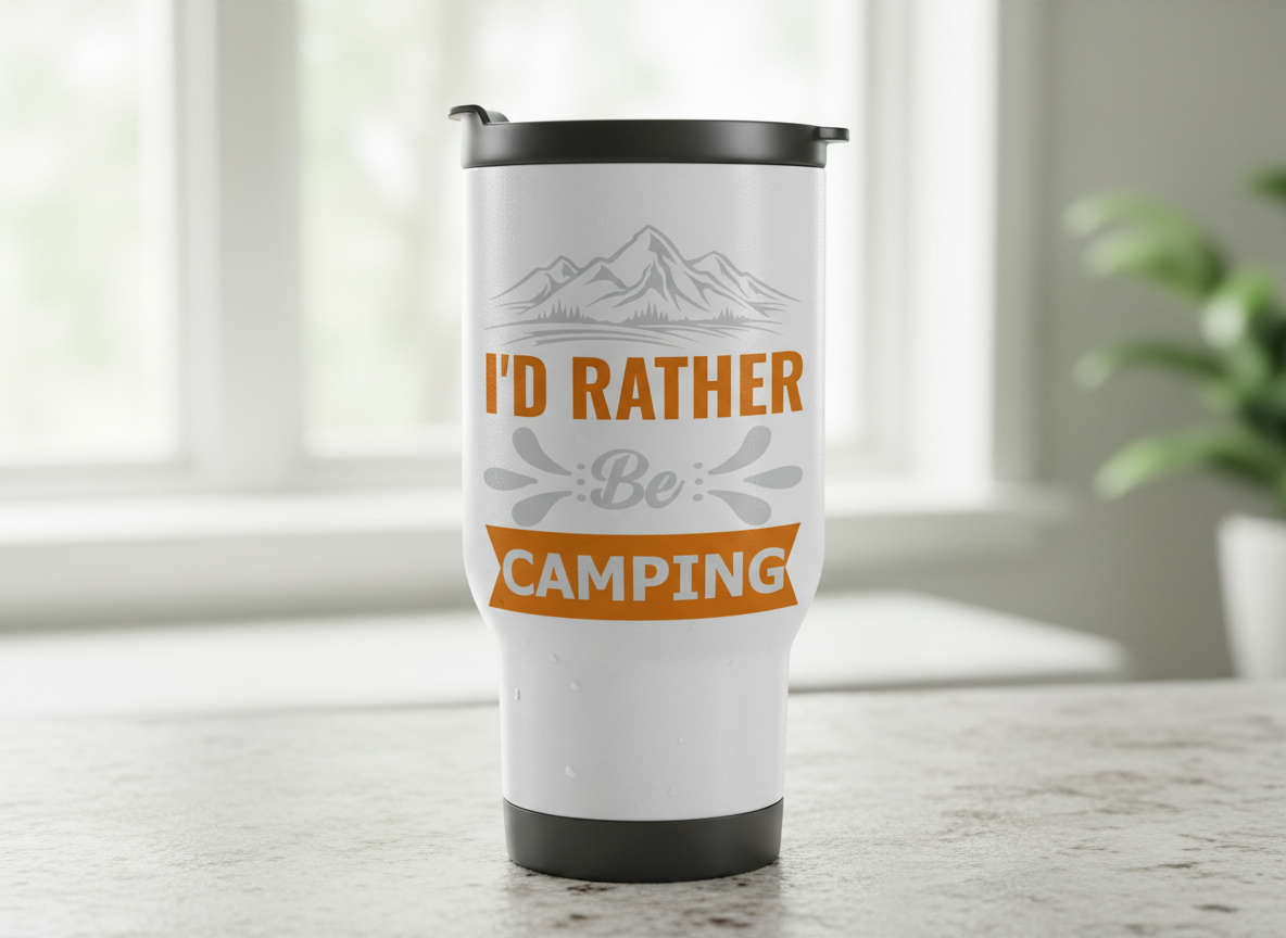 Id Rather Be Camping SVG-Cricut, Silhouette, Sublimation Cut File Canada-Outdoor Adventure Quote-Instant Download