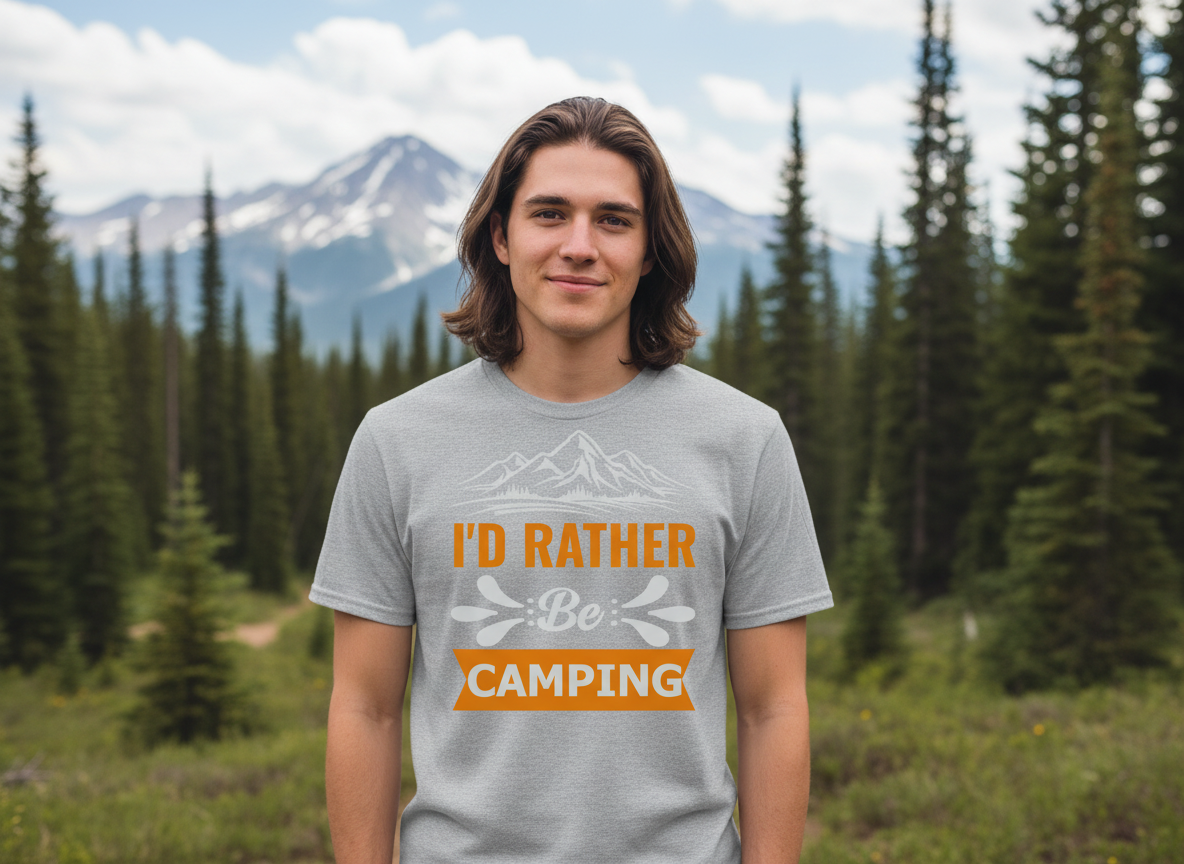 Id Rather Be Camping SVG-Cricut, Silhouette, Sublimation Cut File Canada-Outdoor Adventure Quote-Instant Download