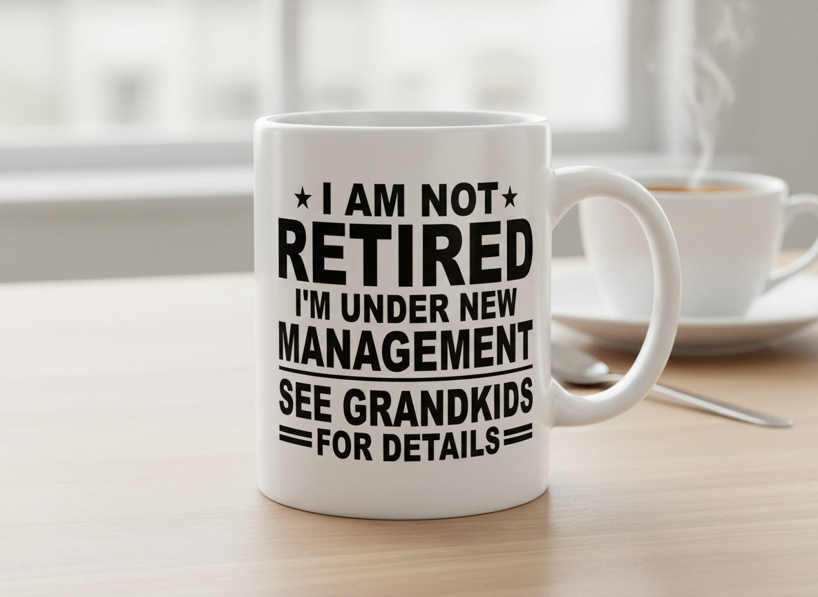 Funny Retirement SVG-Cricut, Silhouette, Sublimation Cut File Canada-I’m Not Retired, Under New Management-Grandparent Design (digital download)