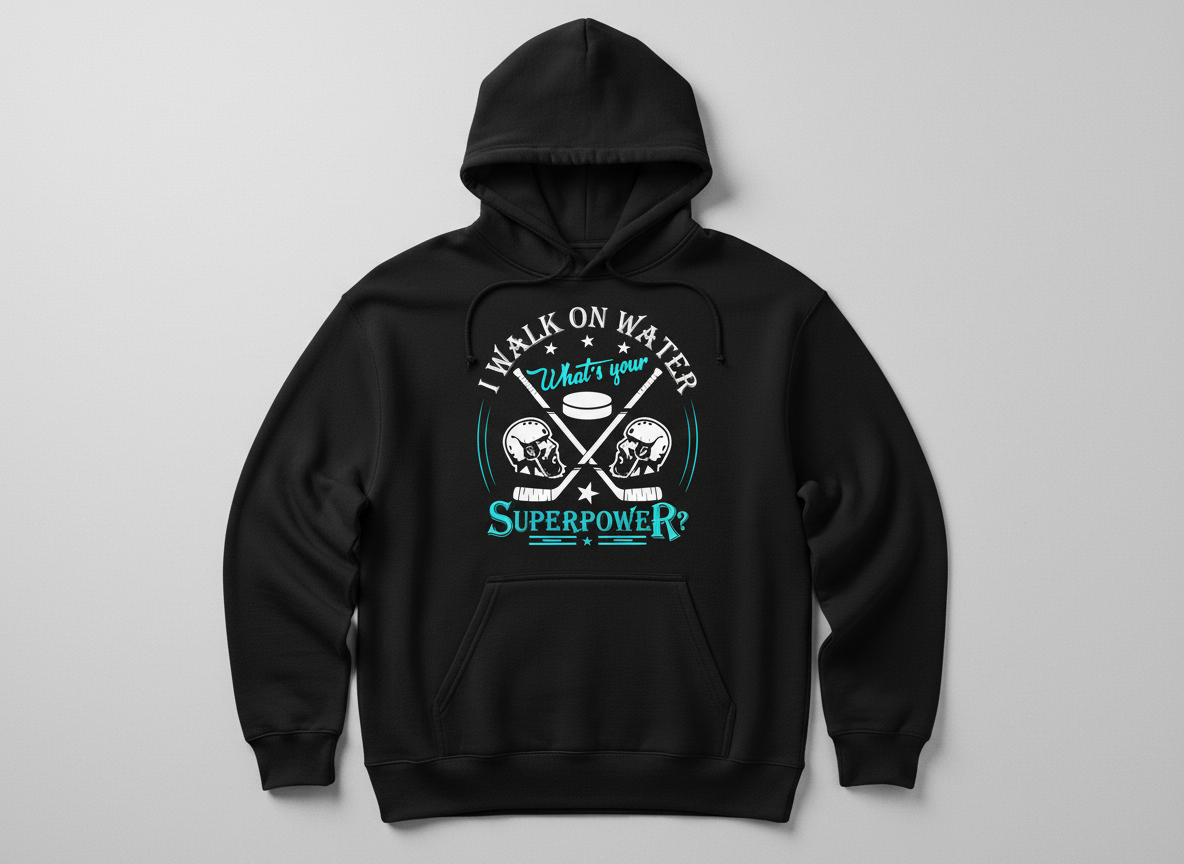 Funny Hockey SVG-Cricut, Silhouette, Sublimation Cut File Canada-I Walk on Water Design (Digital Download)