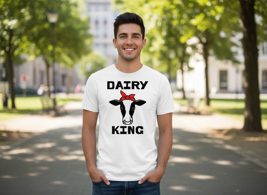 Dairy King Cow Design-Farm Animal SVG-Cricut, Silhouette, Sublimation Cut File Canada (Digital Download)