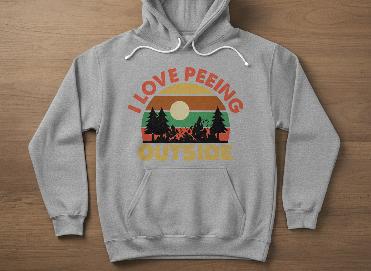 Camping and Hiking SVG-Cricut, Silhouette, Sublimation Cut File Canada-I Love Peeing Outside (svg, dxf, eps) (Digital Download)