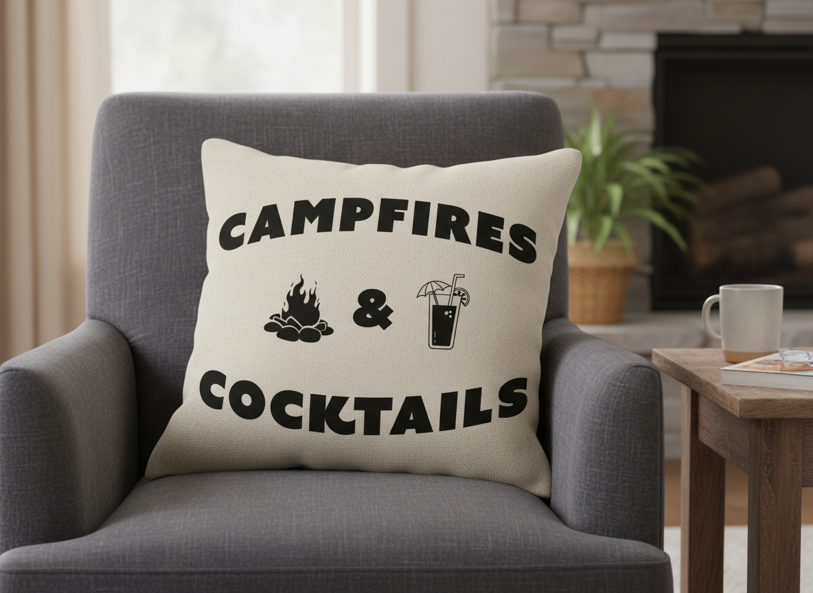 Campfires and Cocktails SVG-Cricut, Silhouette, Sublimation Cut File Canada-Funny Camping Quote (Digital Download)