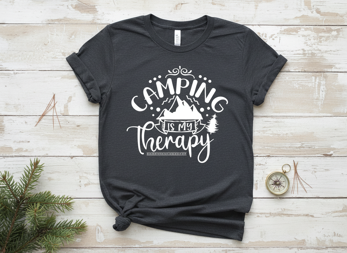 Camping Is My Therapy SVG-Cricut, Silhouette, Sublimation Cut File Canada-Funny Camping Quote (Digital Download)