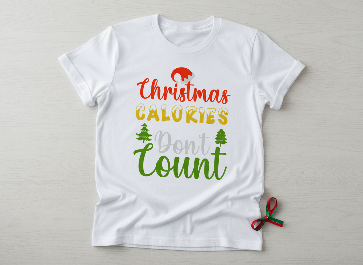 Christmas Calories Don't Count SVG-Cricut, Silhouette, Sublimation Cut File Canada-Funny Holiday Baking Design (Digital Download)