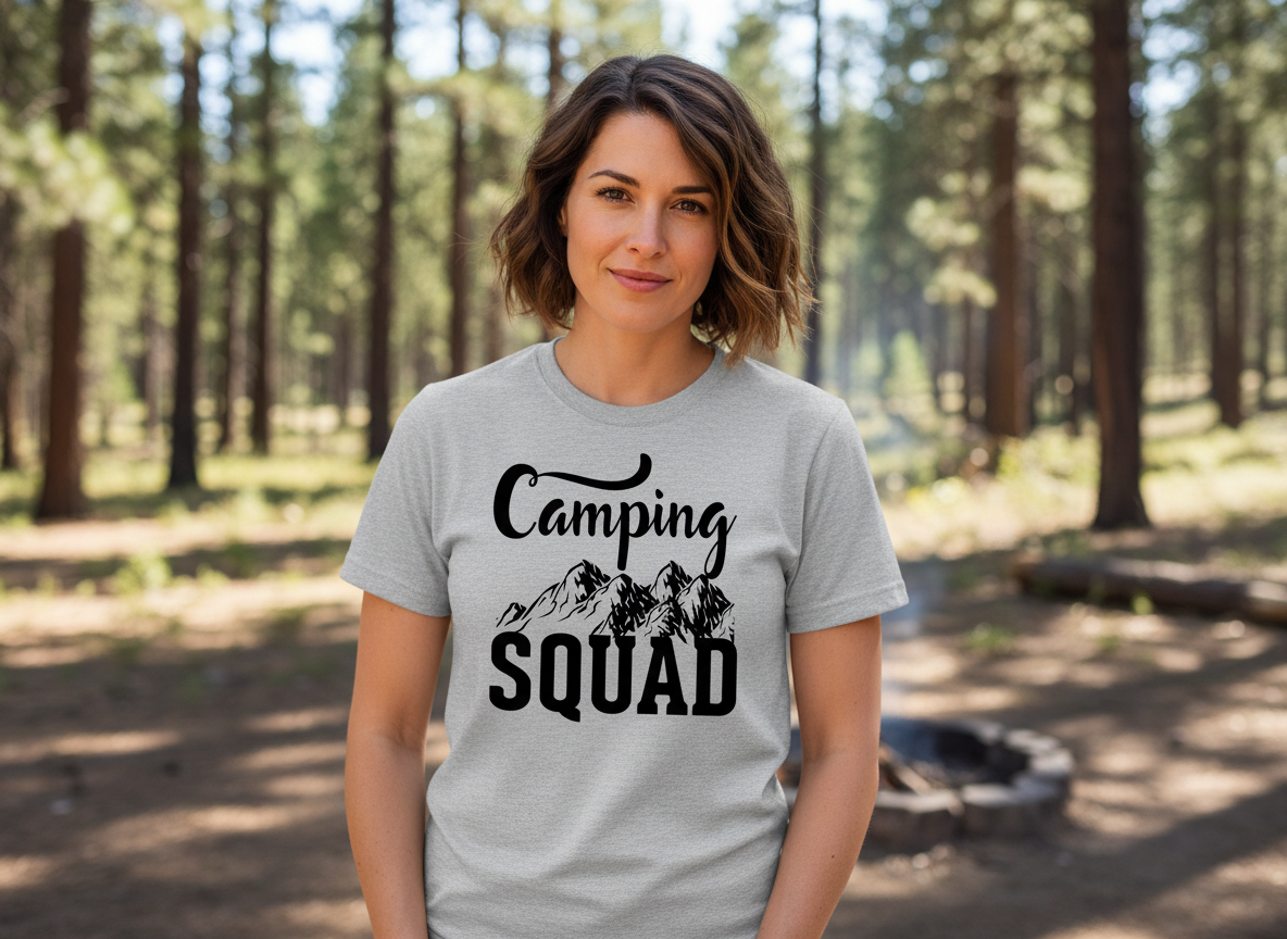 Camping Squad SVG-Cricut, Silhouette, Sublimation Cut File Canada-Funny Quote, Campfire Design (Digital Download)