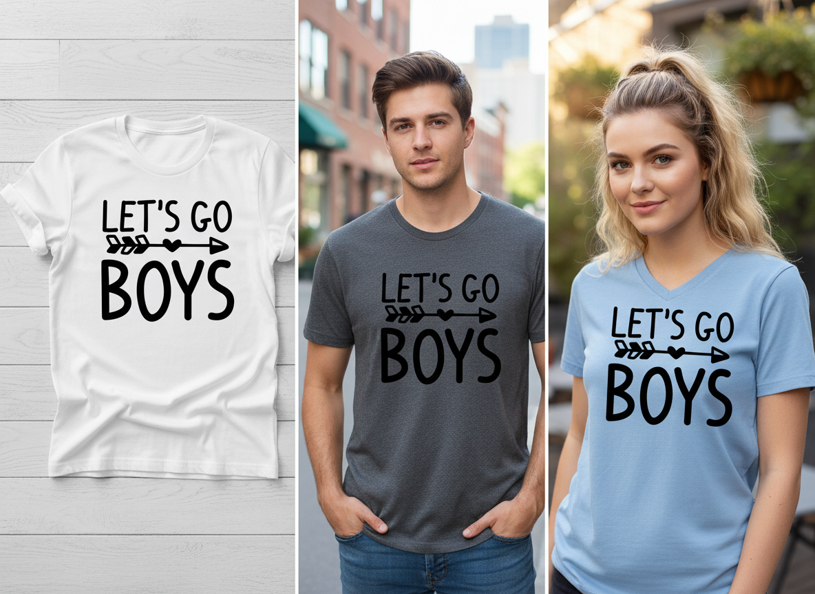 Lets Go Boys SVG-Cricut, Silhouette, Sublimation Cut File Canada-Country Western Quote Design-Instant Download