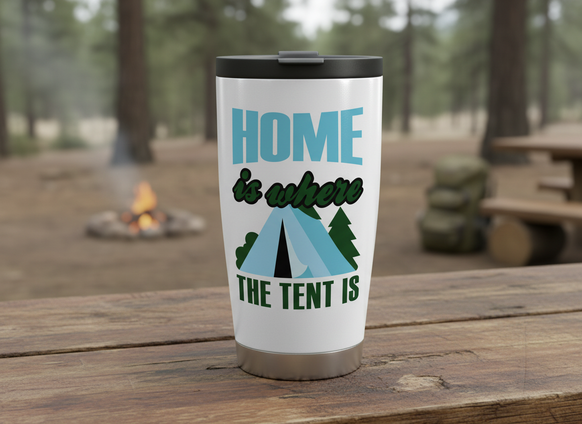 Home Is Where The Tent Is SVG-Cricut, Silhouette, Sublimation Cut File Canada-Camping Quote (Digital Download)