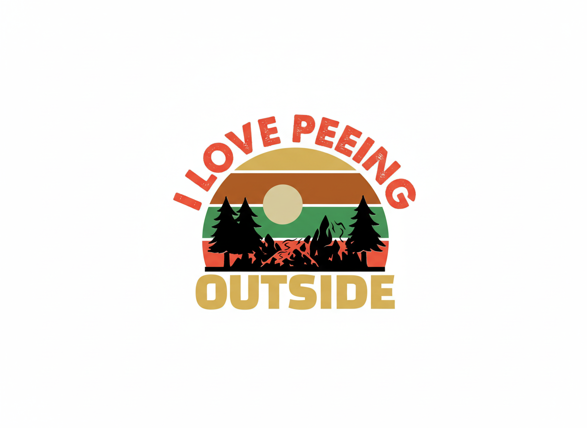 Camping and Hiking SVG-Cricut, Silhouette, Sublimation Cut File Canada-I Love Peeing Outside (svg, dxf, eps) (Digital Download)