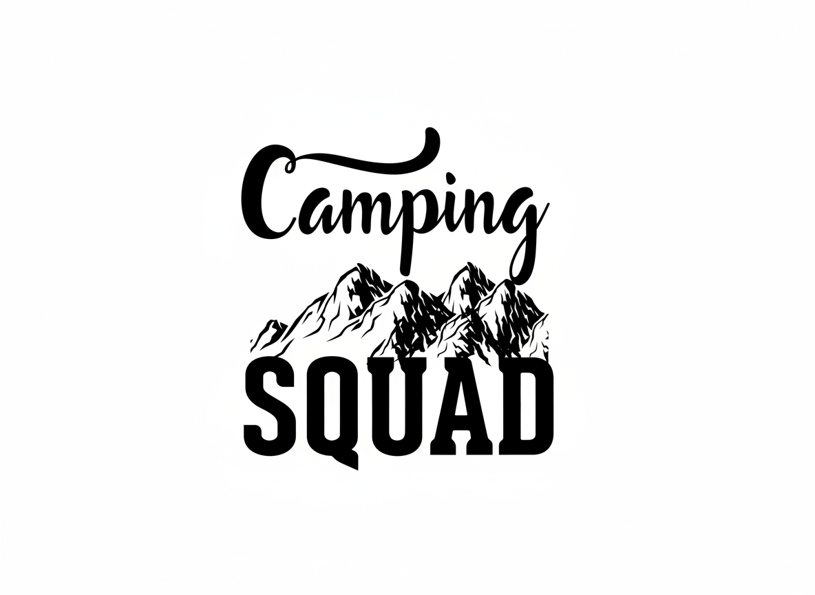 Camping Squad SVG-Cricut, Silhouette, Sublimation Cut File Canada-Funny Quote, Campfire Design (Digital Download)