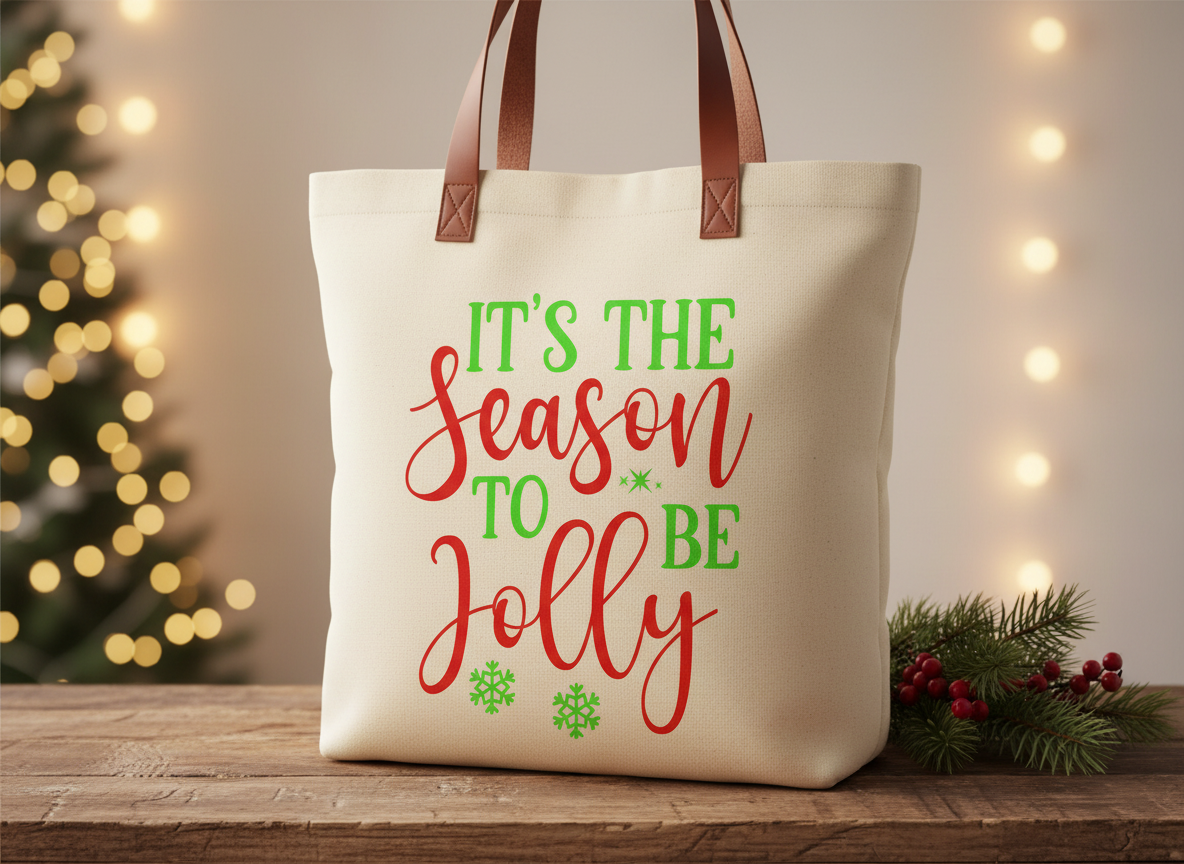 Christmas Quote SVG-Cricut, Silhouette, Sublimation Cut File Canada-It's the Season to Be Jolly Cut File (Digital Download)