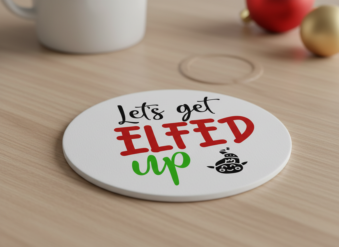 Let's Get Elfed Up SVG-Cricut, Silhouette, Sublimation Cut File Canada-Funny Christmas Drinking Quote (Digital Download)
