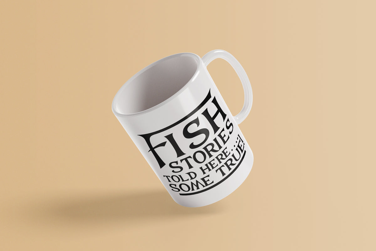 Funny Fishing Quote SVG-Cricut, Silhouette, Sublimation Cut File Canada-Fish Stories Design (Digital Download)