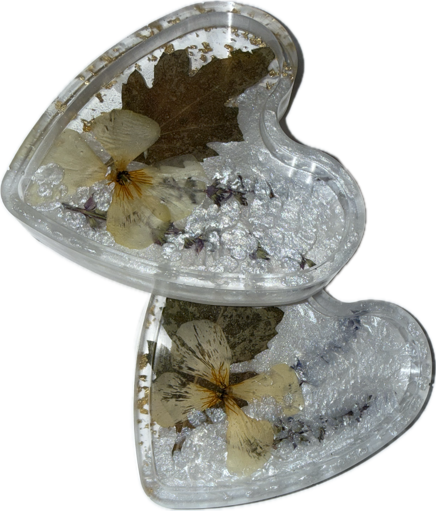 Handmade Floral Resin Coasters-Real Pressed Flowers,Mica, Gold Leaf Accents-Botanical Home Décor Canada