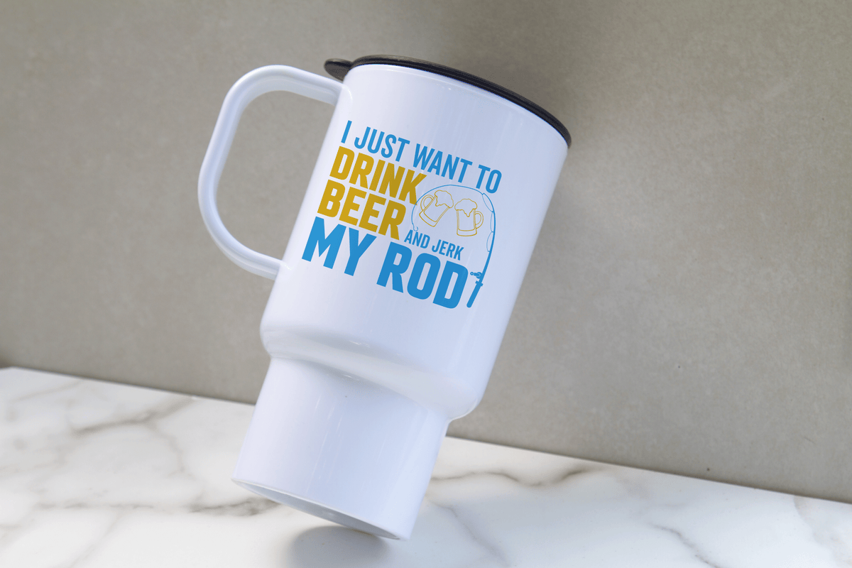 Funny Fishing Quote SVG-Cricut, Silhouette, Sublimation Cut File Canada-Drink Beer and Jerk My Rod (Digital Download)