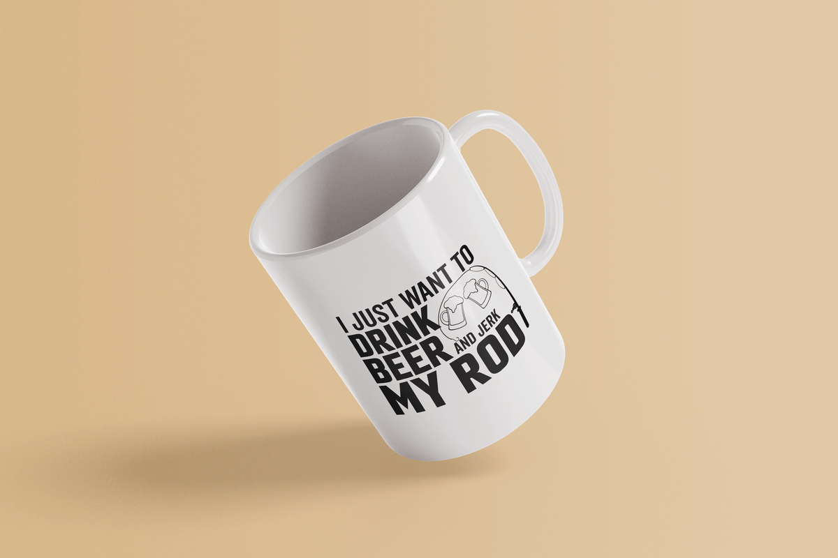 Funny Fishing Quote SVG-Cricut, Silhouette, Sublimation Cut File Canada-Drink Beer and Jerk My Rod (Digital Download)