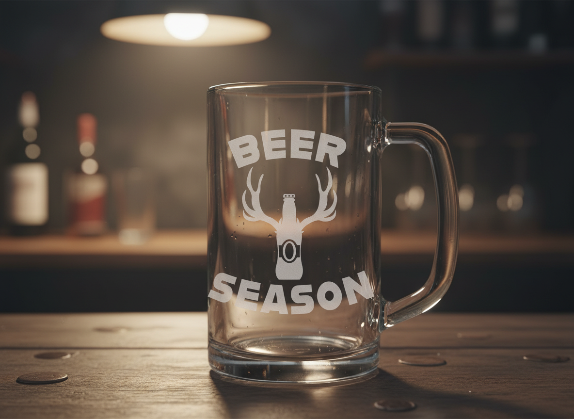 Funny Beer Season SVG-Cricut, Silhouette, Sublimation Cut File Canada-Antler Beer Bottle Design (Digital Download)