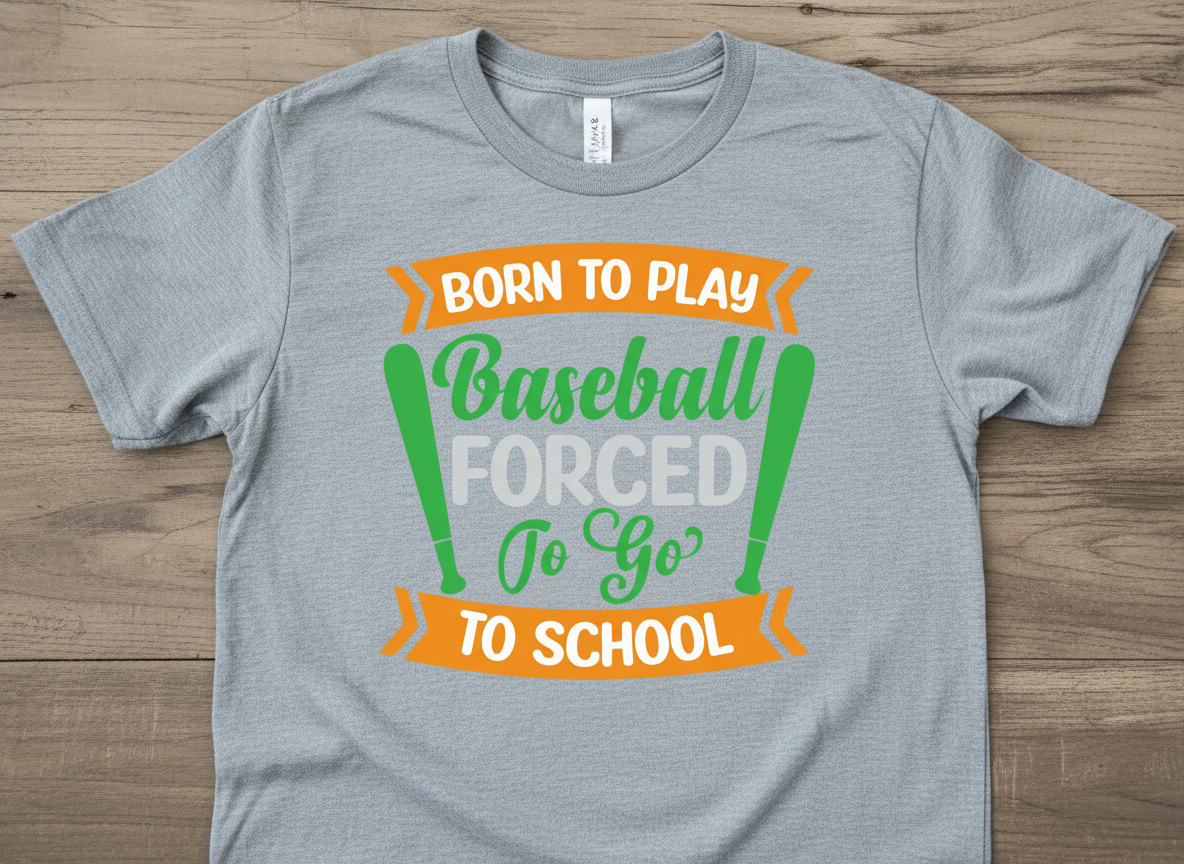 Born to Play Baseball SVG-Cricut, Silhouette, Sublimation Cut File Canada Design-Funny Sports Quote (Digital Download)