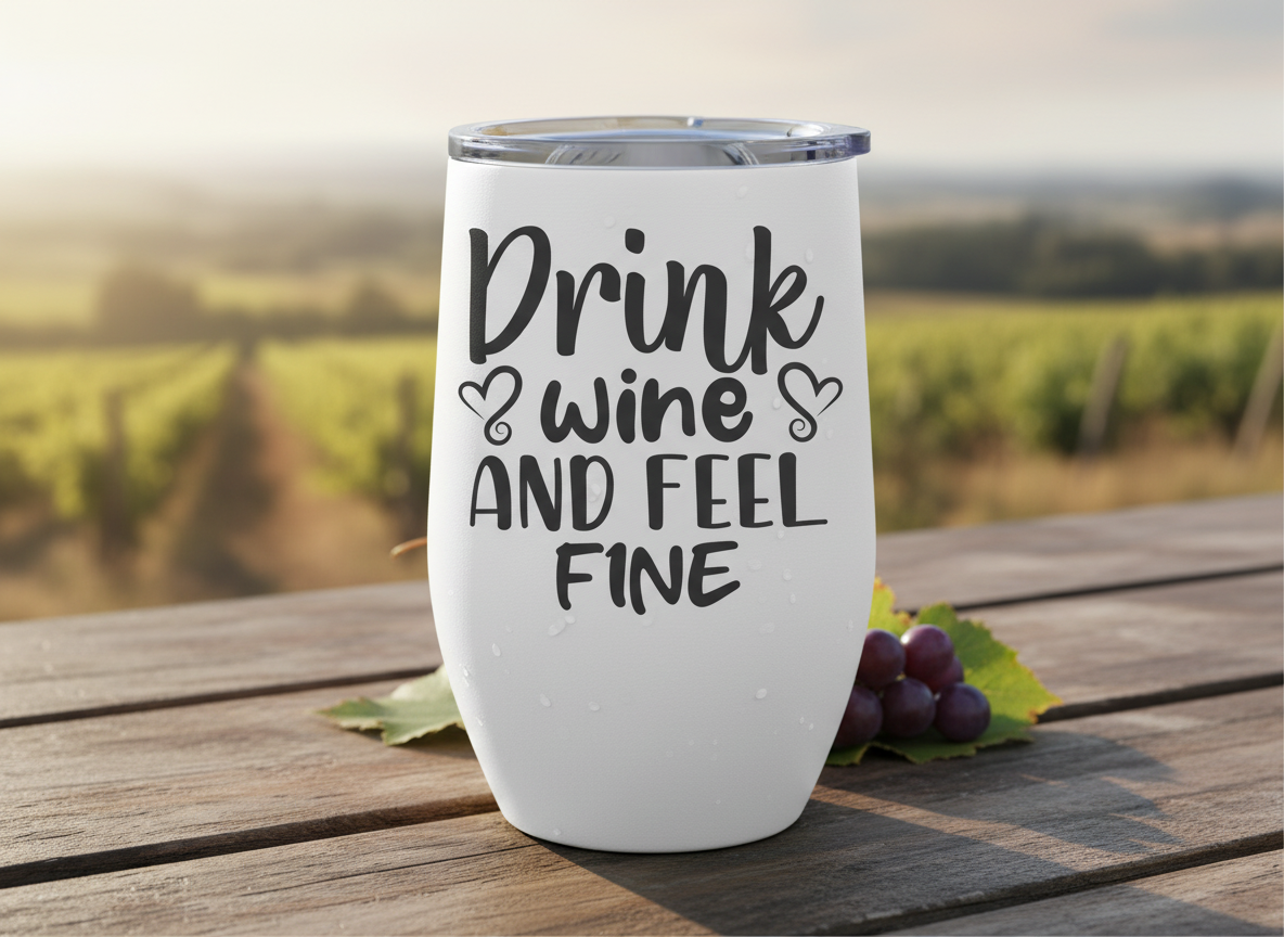 Drink Wine and Feel Fine SVG,Cricut, Silhouette, Sublimation Cut File Canada-Funny Wine Quote (Digital Download)