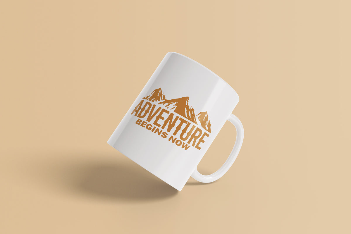 Adventure Begins Now SVG-Cricut, Silhouette, Sublimation Cut File Canada-Mountain & Outdoor Design-digital download