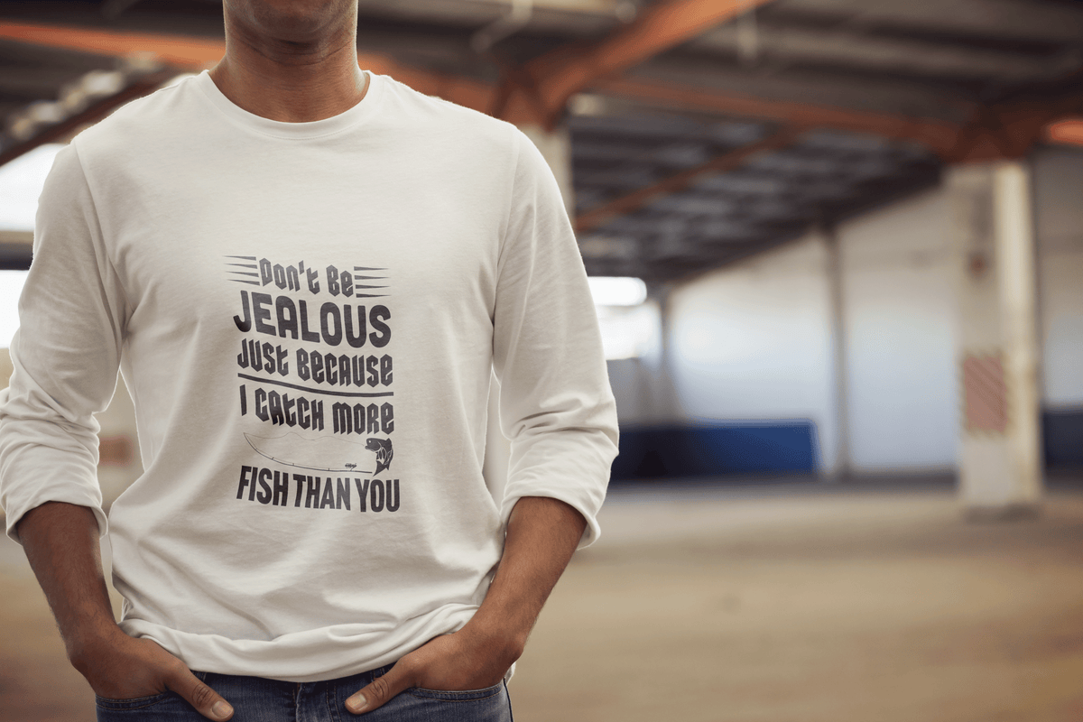 Funny Fishing SVG-Cricut, Silhouette, Sublimation Cut File Canada-Don't Be Jealous Fisherman Design (Digital Download)