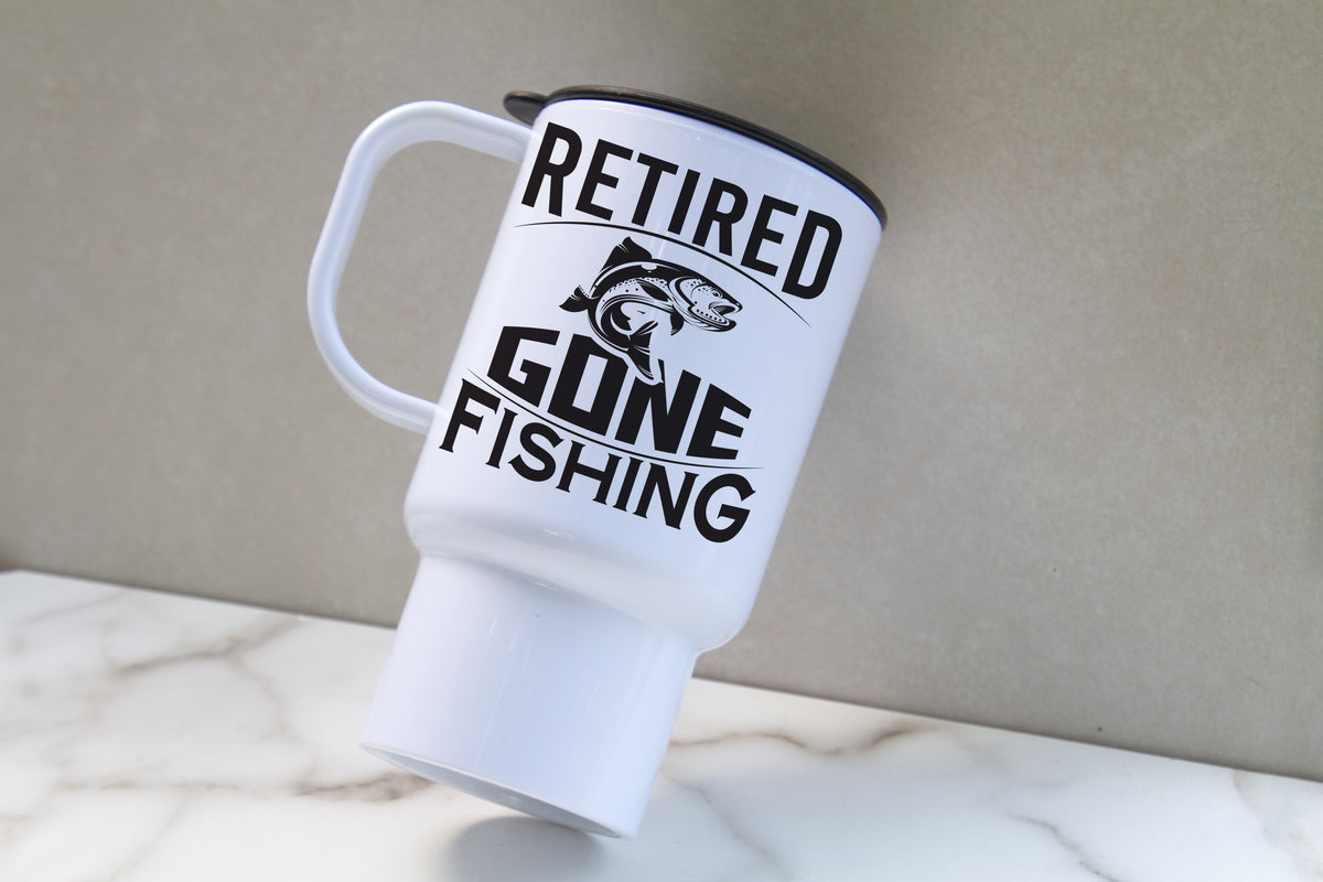 Retired Gone Fishing SVG-Cricut, Silhouette, Sublimation Cut File Canada-Fisherman Retirement Gift (Digital Download)