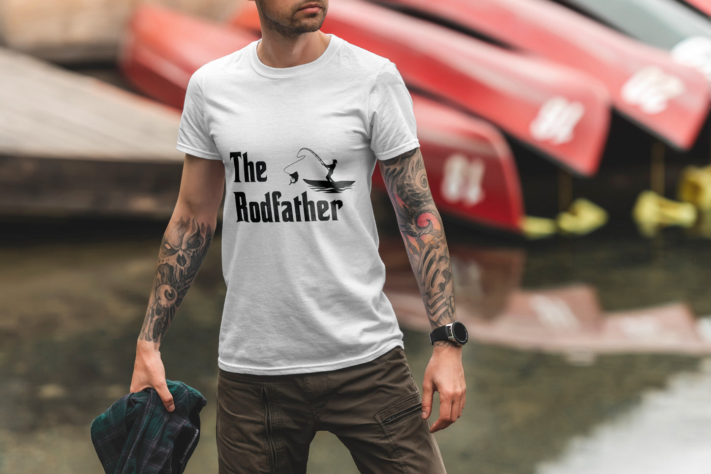The Rodfather Fishing SVG-Cricut, Silhouette,  Sublimation Cut File Canada-Funny Fisherman Gift Design (Digital Download)