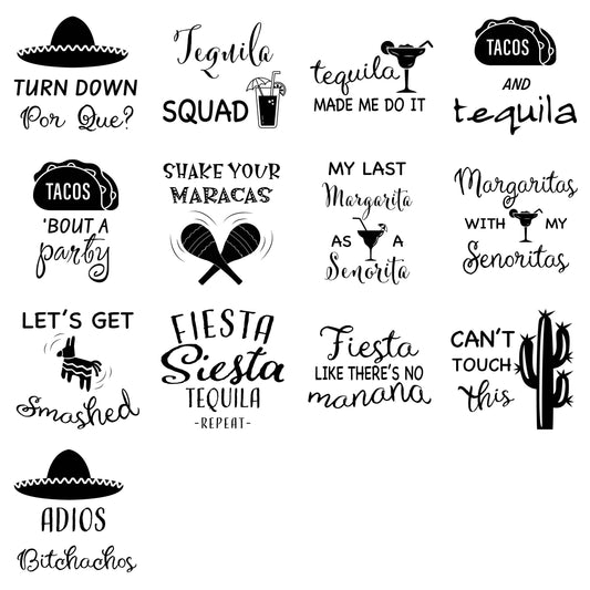 Mexican Bachelorette T-Shirt Designs | Funny Fiesta Graphics (svg, png, jpg, dxf)