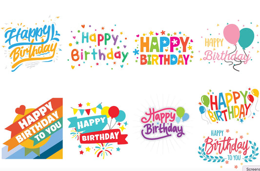 Happy Birthday Graphic Bundle | Anniversary | Birthday Vector | Celebration | Cricut Birthday Wish | png | svg | dfx | jpg