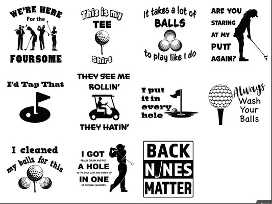 Funny Golf SVG – Cricut, Silhouette & Sublimation Cut File Canada T-Shirt Designs | Humorous Golfer Bundle (Digital)