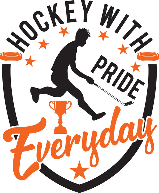 Hockey Pride SVG – Cricut, Silhouette & Sublimation Cut File Canada | Inspirational Sports Player Design (Digital Download)
