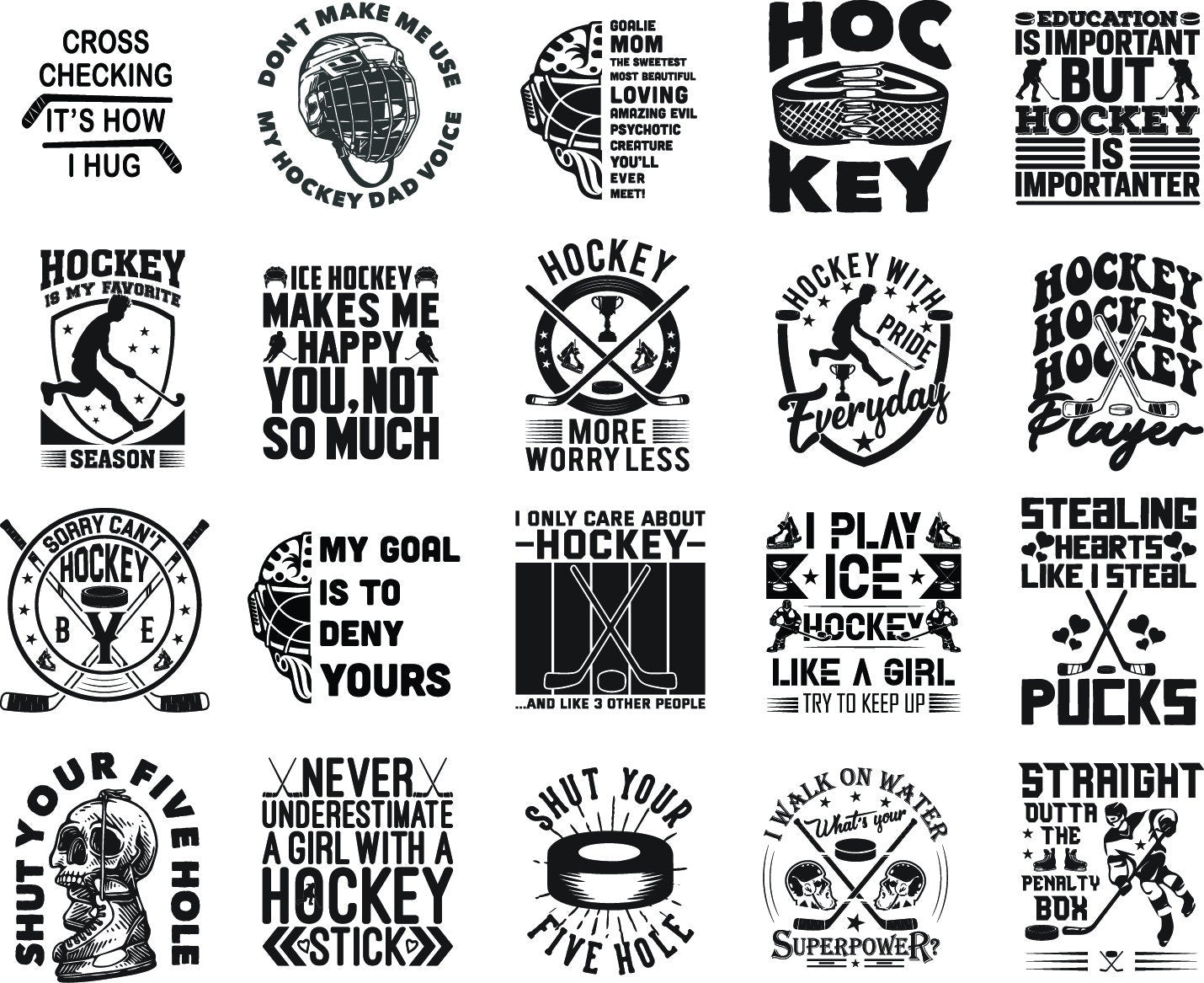 Hockey SVG – Cricut, Silhouette & Sublimation Cut File Canada Bundle  Hockey Graphics & Cut Files | Cricut and Silhouette | Instant Download