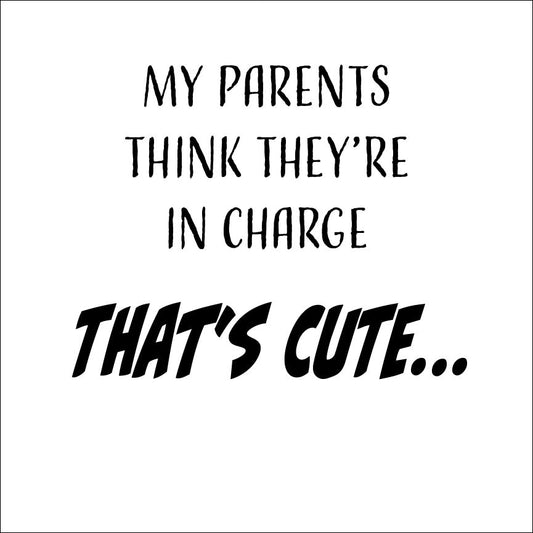 My Parents Think They're In Charge Graphic | Funny Baby Bodysuit Cut File | svg png dxf jpg  Instant Download