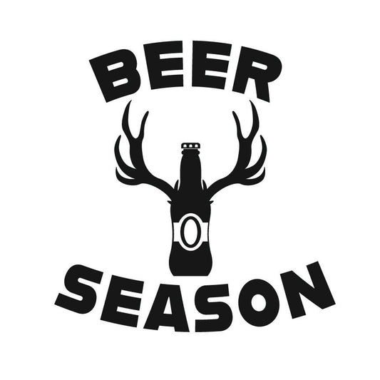 Funny Beer Season SVG – Cricut, Silhouette & Sublimation Cut File Canada | Antler Beer Bottle Design (Digital Download)