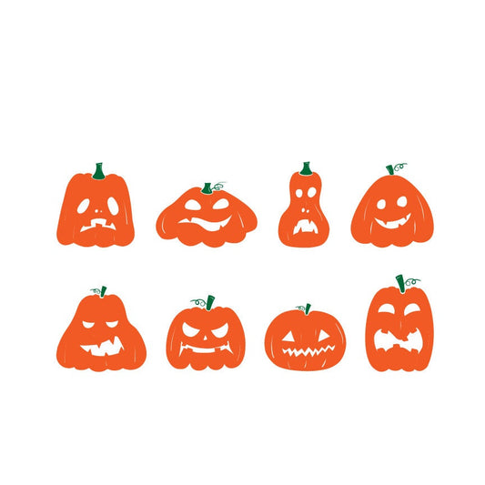 Halloween Carved Pumpkin Graphic Bundle | 8 Images (svg|dfx|jpg|png)