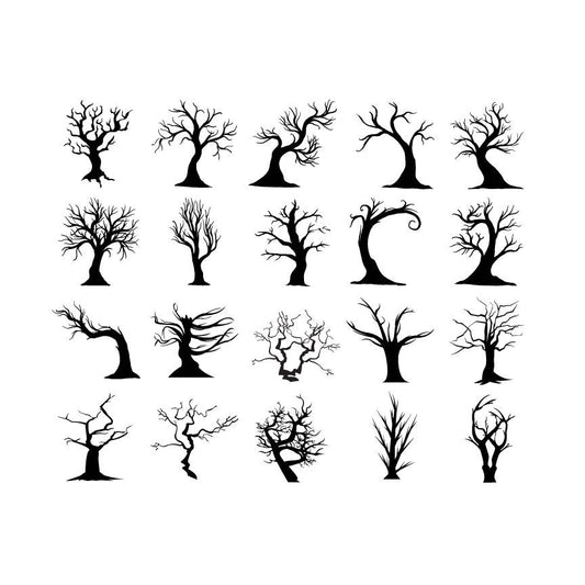 Halloween Scary Tree Graphic Bundle | Trees | Scary | Halloween Bundle | 20 Trees | png | dfx | svg | jpg