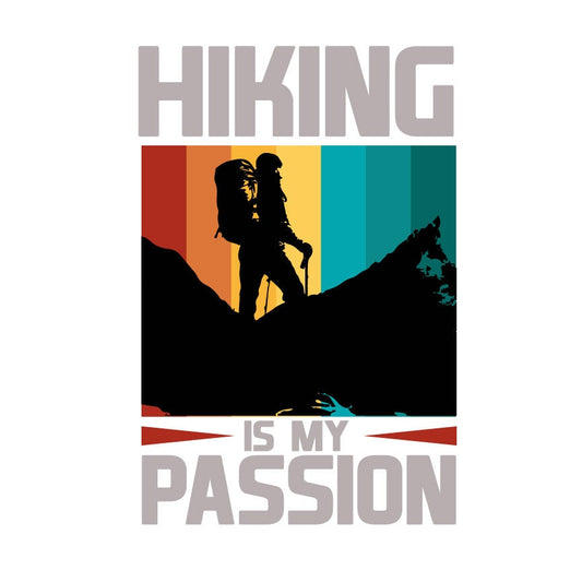 Retro Mountain Hiker SVG – Cricut, Silhouette & Sublimation Cut File Canada | Hiking Is My Passion Design (Digital Download)