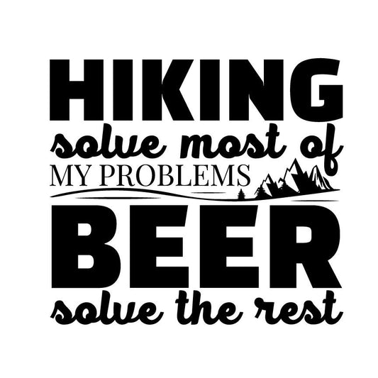 Hiking and Beer Quote SVG – Cricut, Silhouette & Sublimation Cut File Canada | Funny Camping Design (Digital Download)